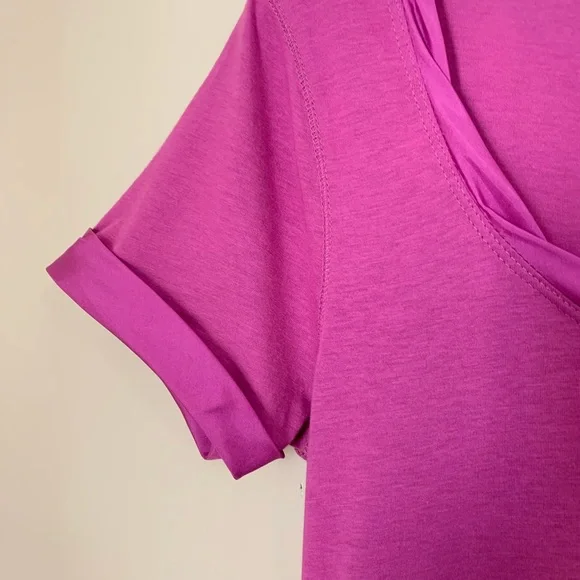 NWT Ann Taylor Loft Fuchsia Tee Shirt Size S - Picture 4 of 8